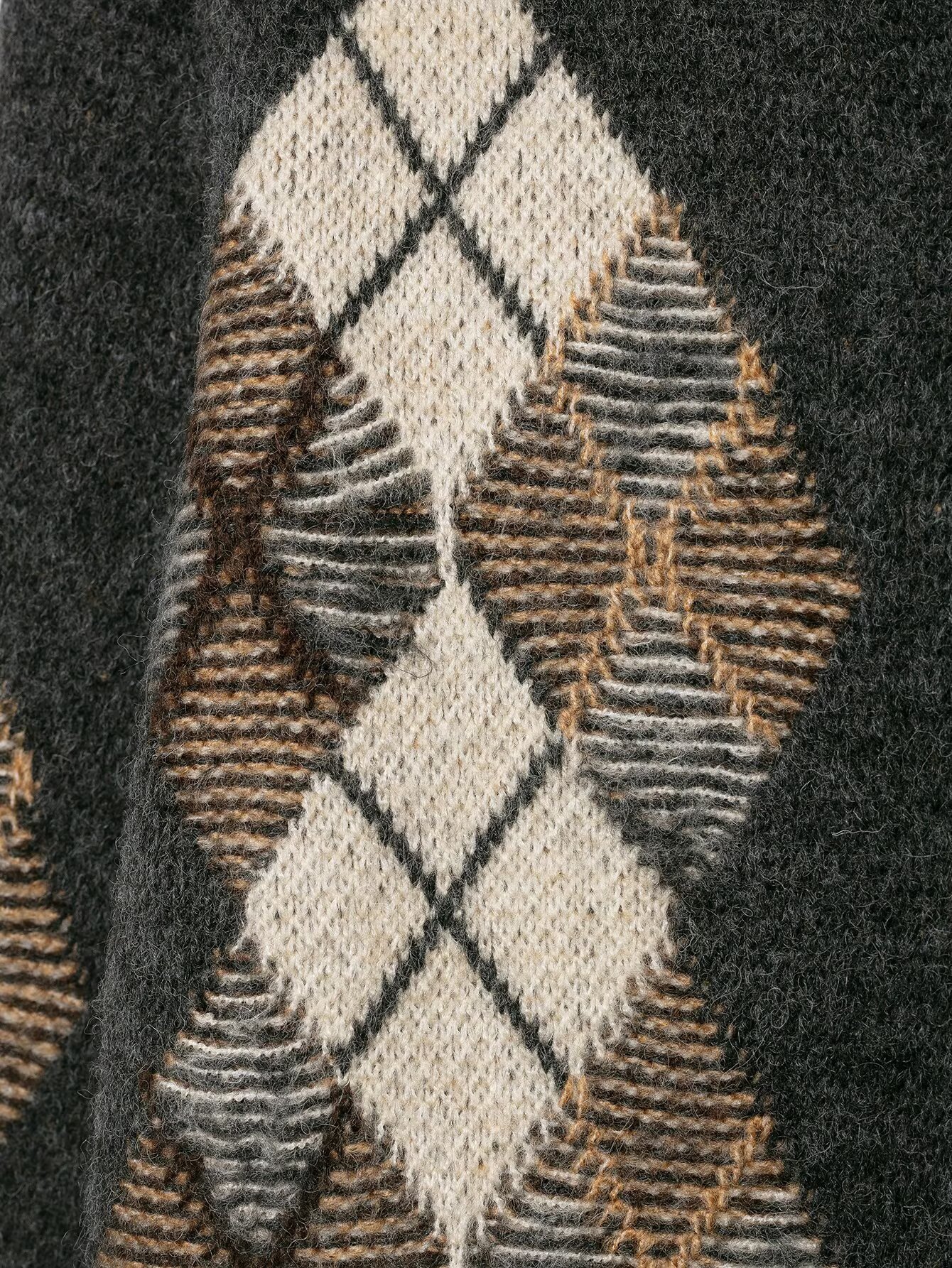 Argyle Knit Cardigan