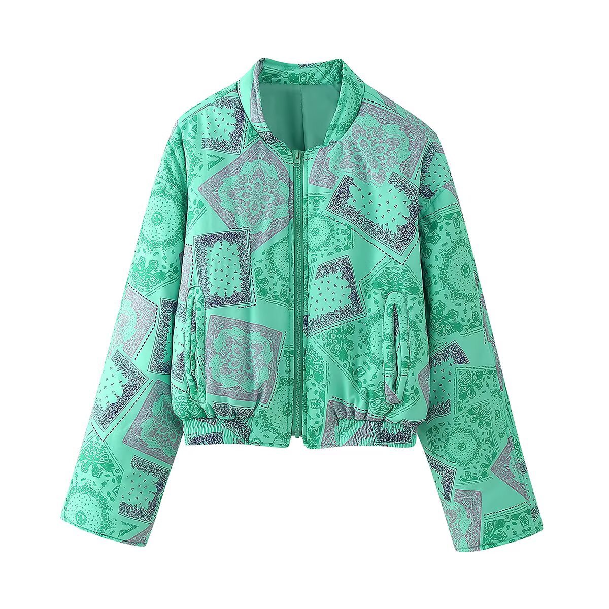 Versatile printed cotton jacket for women