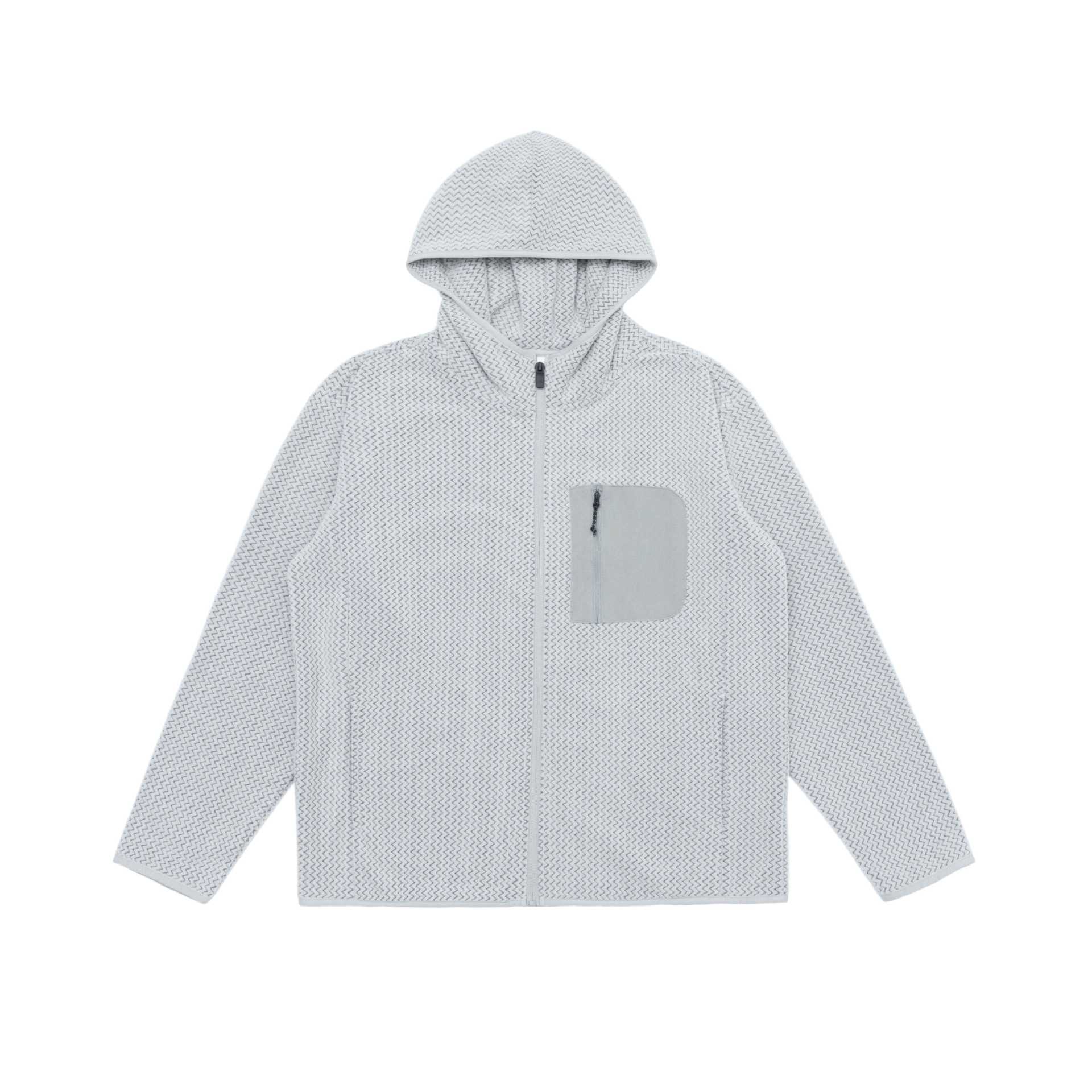 Color Block Hooded Zip Up Sweatshirt with Pockets Loose Fit