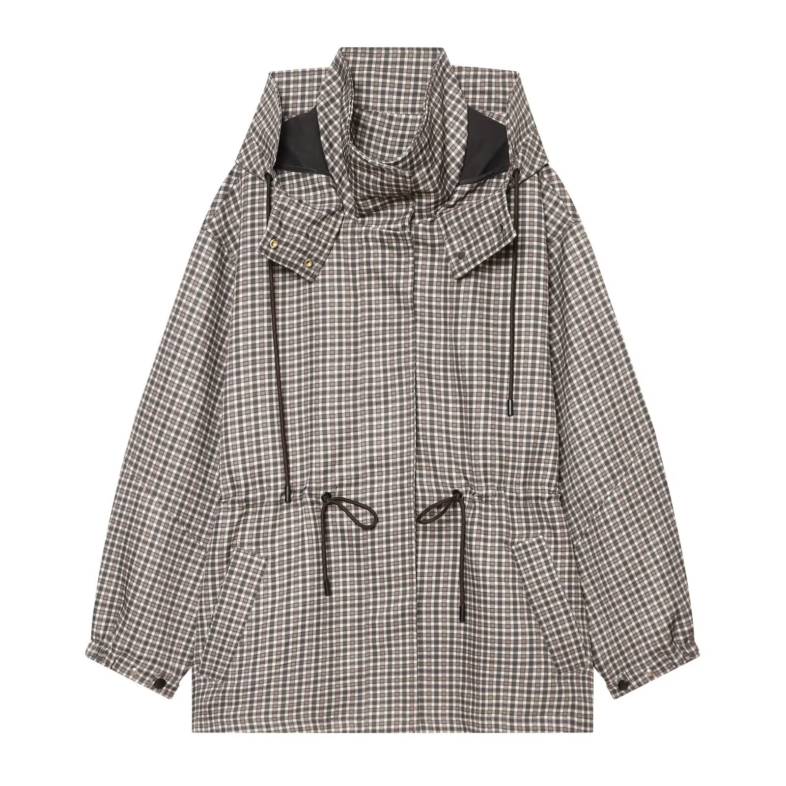 Hooded Check Jacket