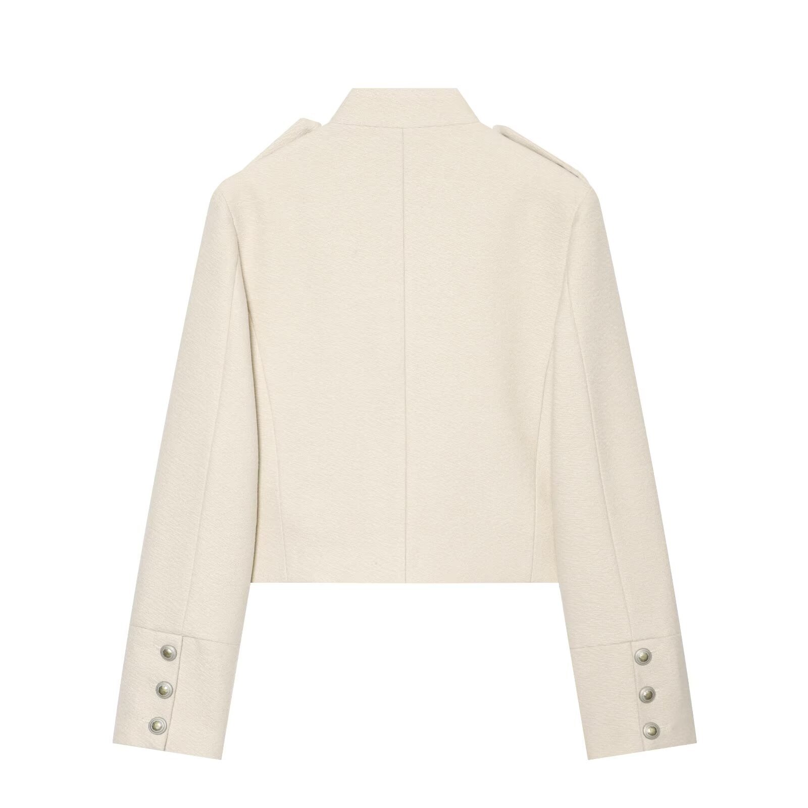 Textured Stand-Collar Jacket