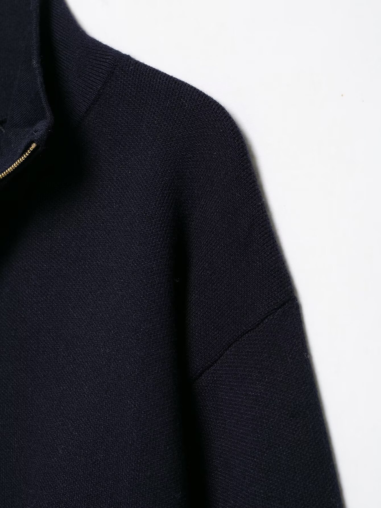 Relaxed Zip Knit Jacket
