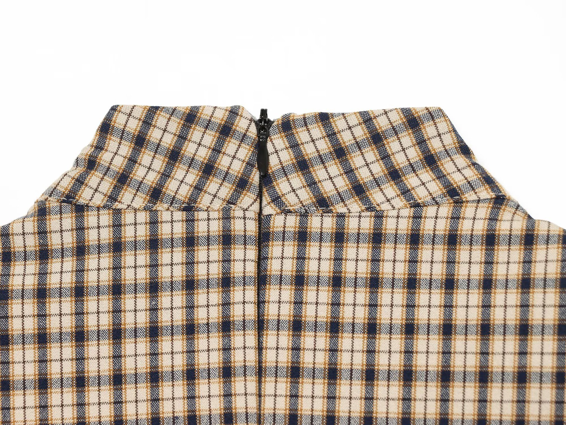 Checked Sleeveless Playsuit