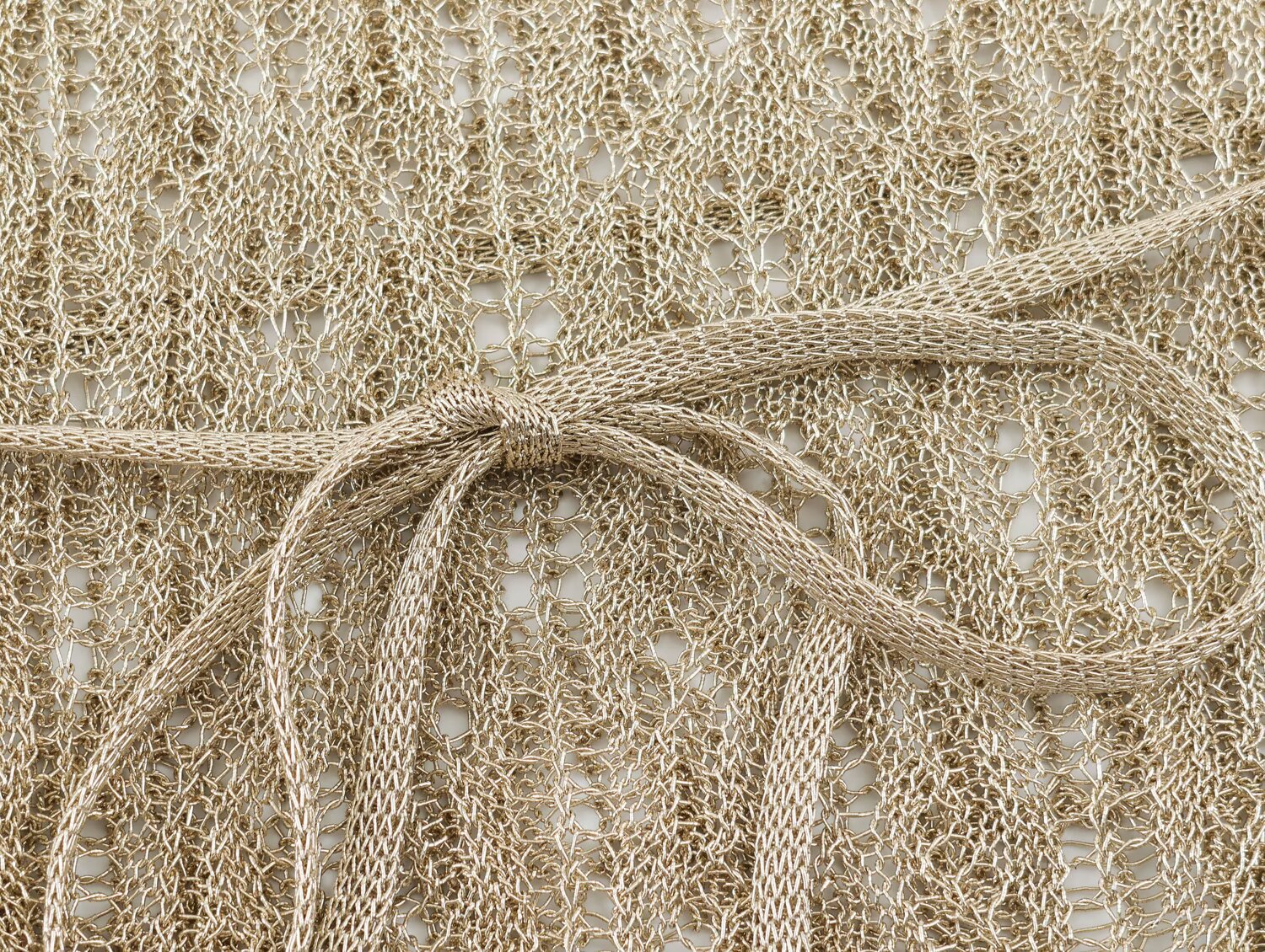 Fringed Tie-Waist Knit Top