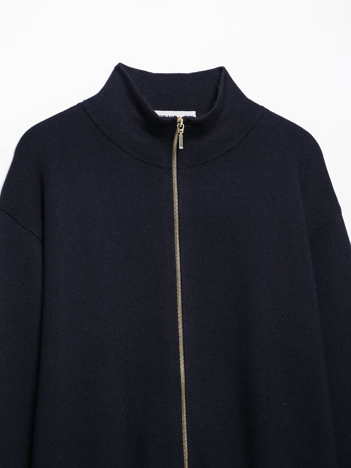 Relaxed Zip Knit Jacket
