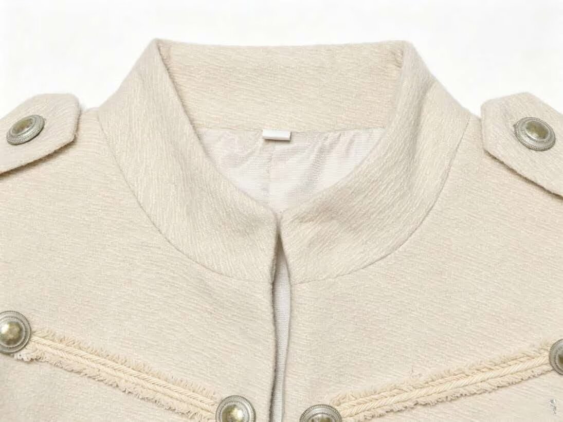 Textured Stand-Collar Jacket