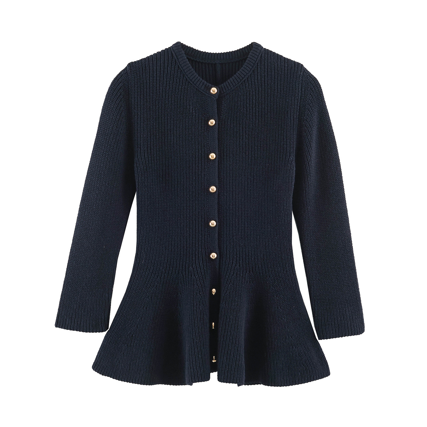 Peplum Knit Cardigan