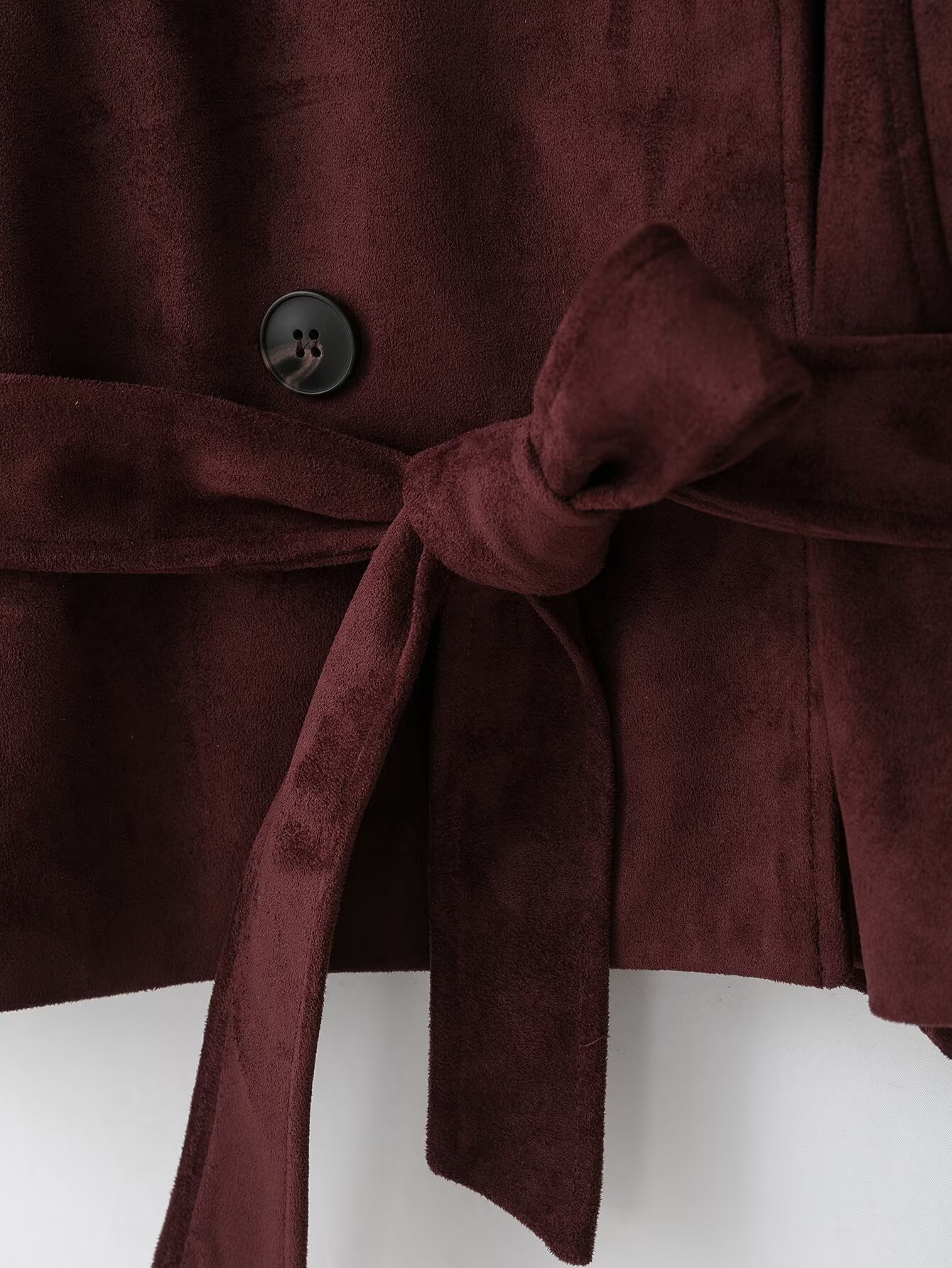 Belted Stand-Collar Jacket