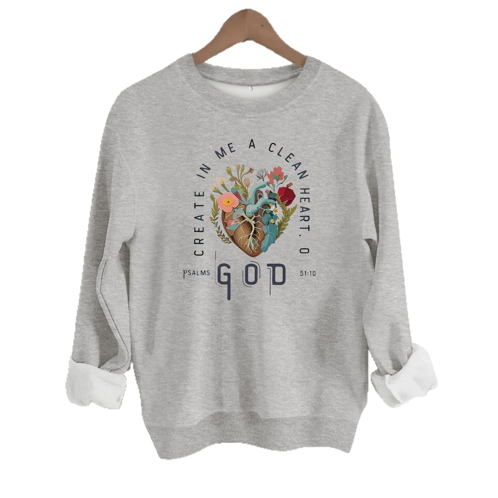 Round neck fleece sweatshirt sports sweatshirt