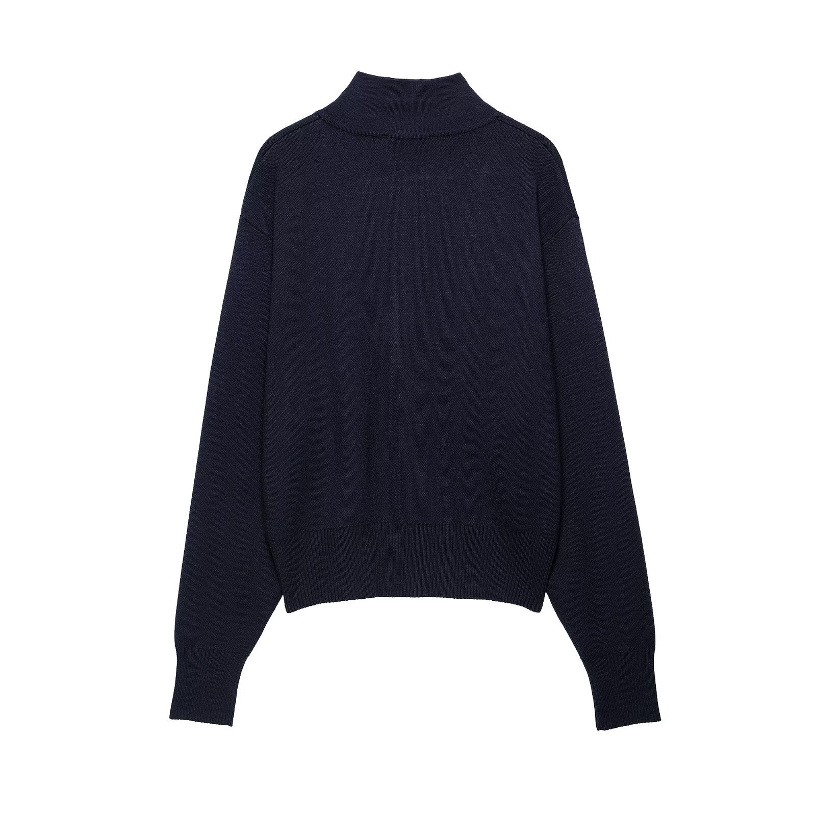 Relaxed Zip Knit Jacket