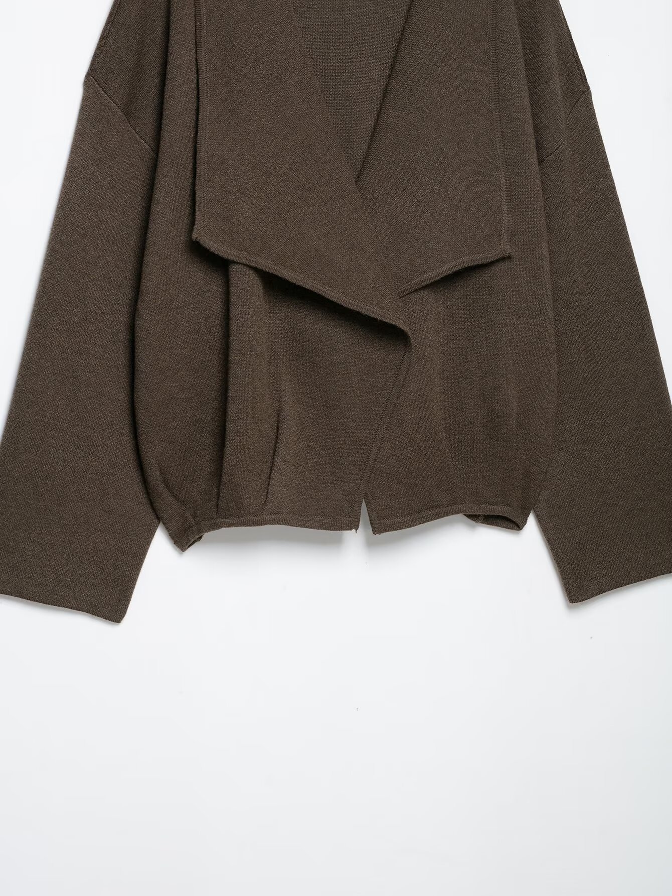 Draped Open-Front Cardigan