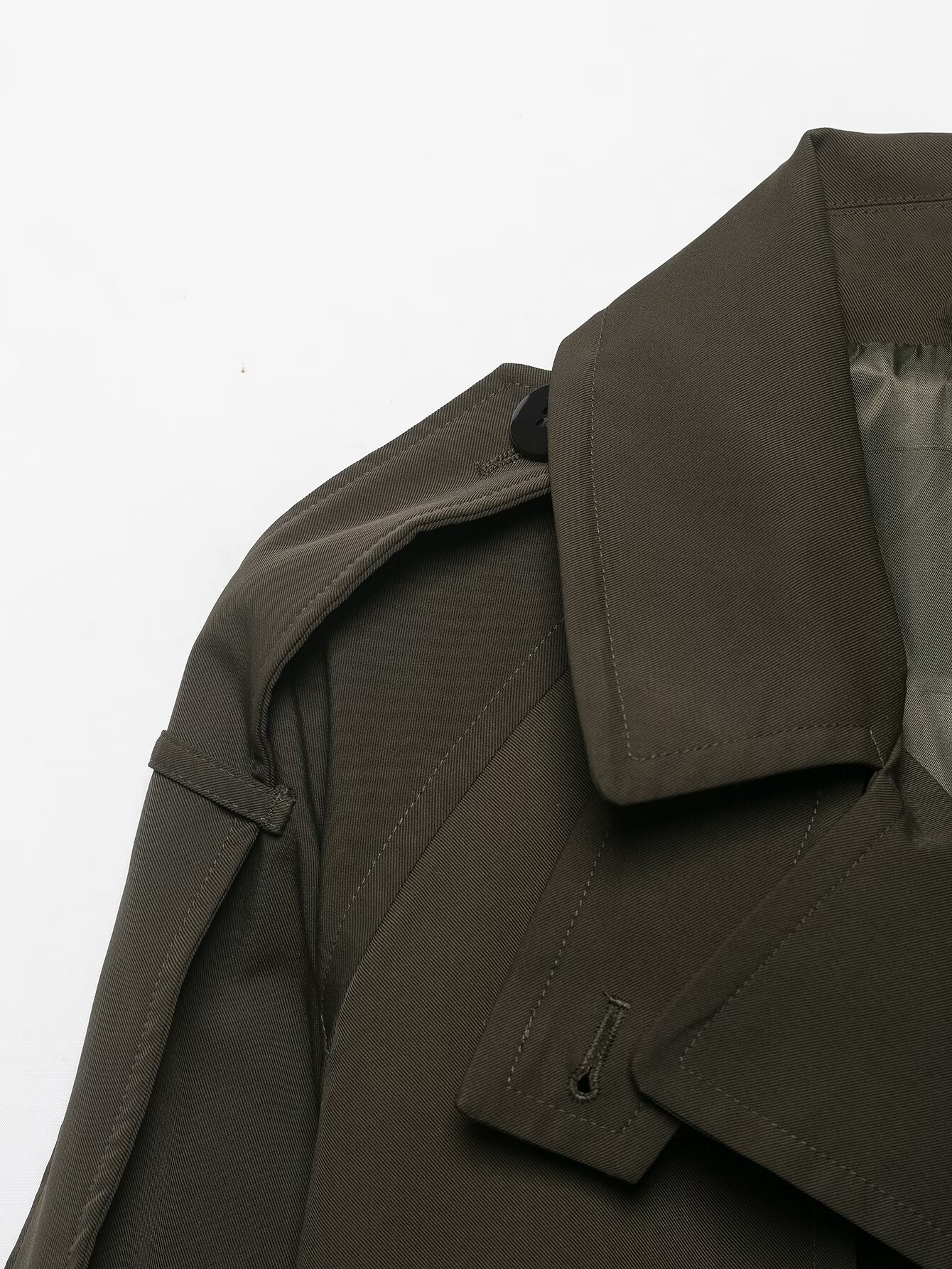 Cropped Double-Breasted Trench