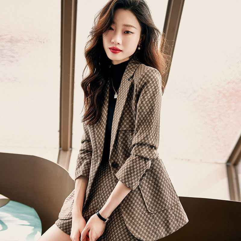 Smart Casual Suit Set Spring Autumn Luxury Style Elegant Fashion Chic Tweed Blazer Short Pants