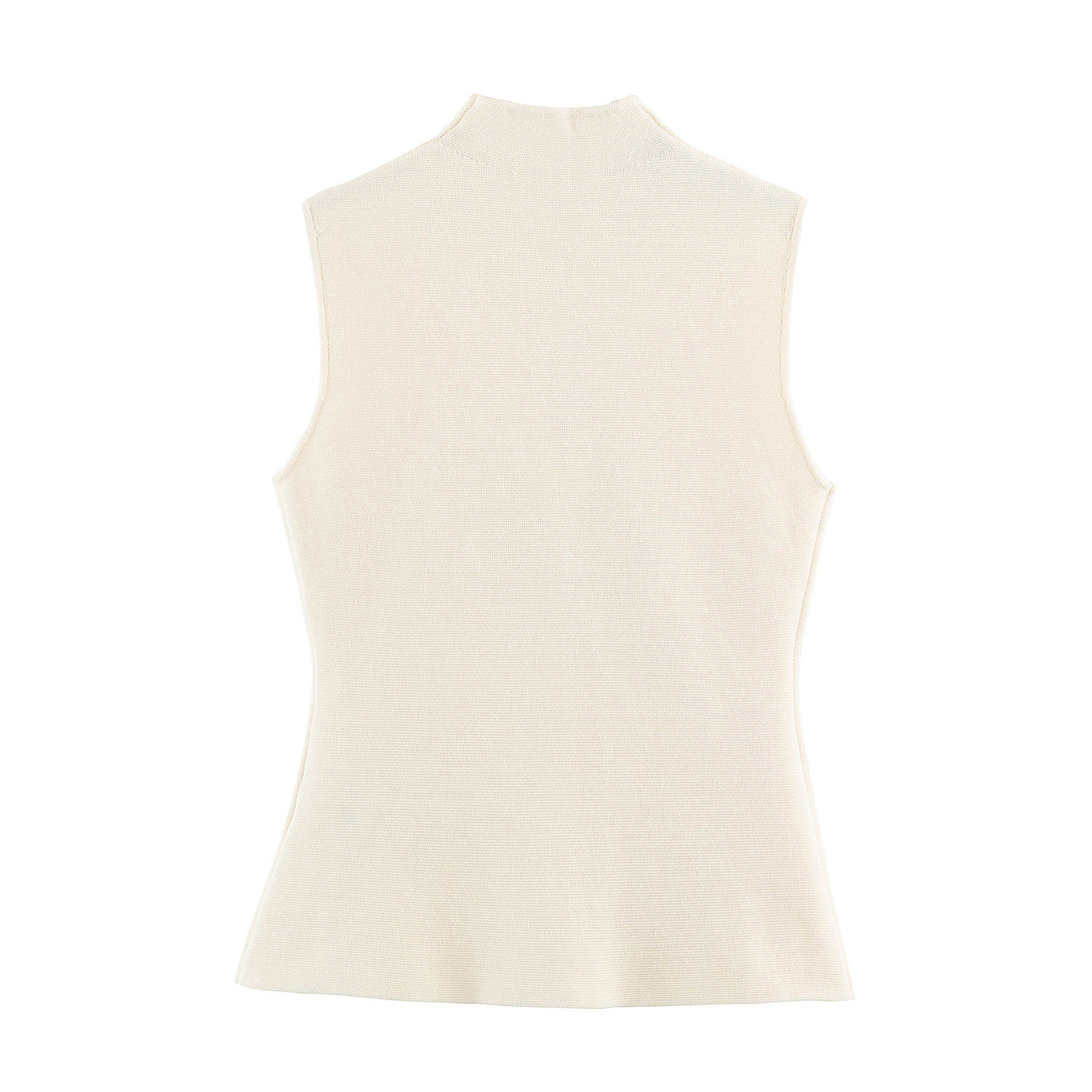 Stand-Collar Knit Vest