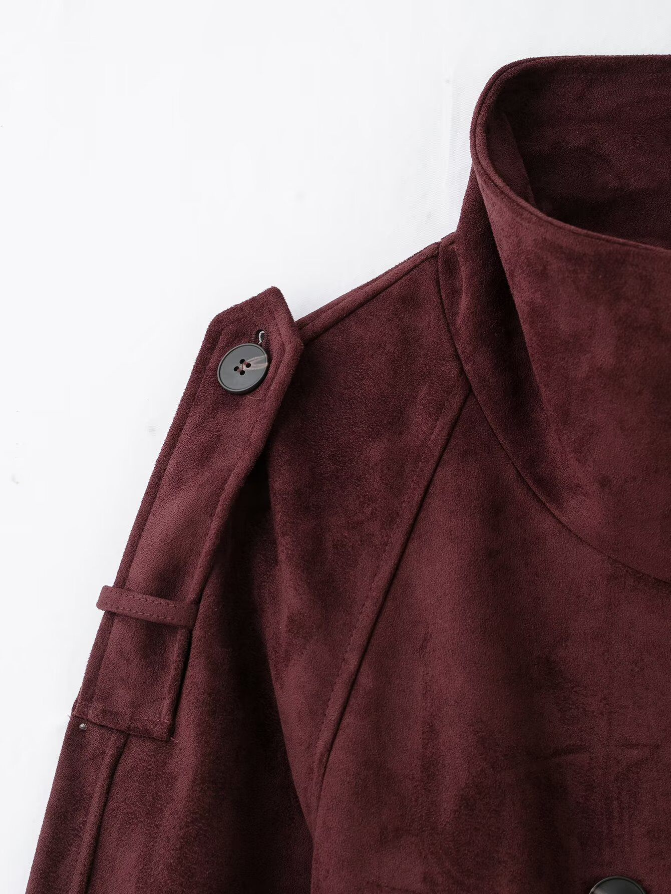 Belted Stand-Collar Jacket