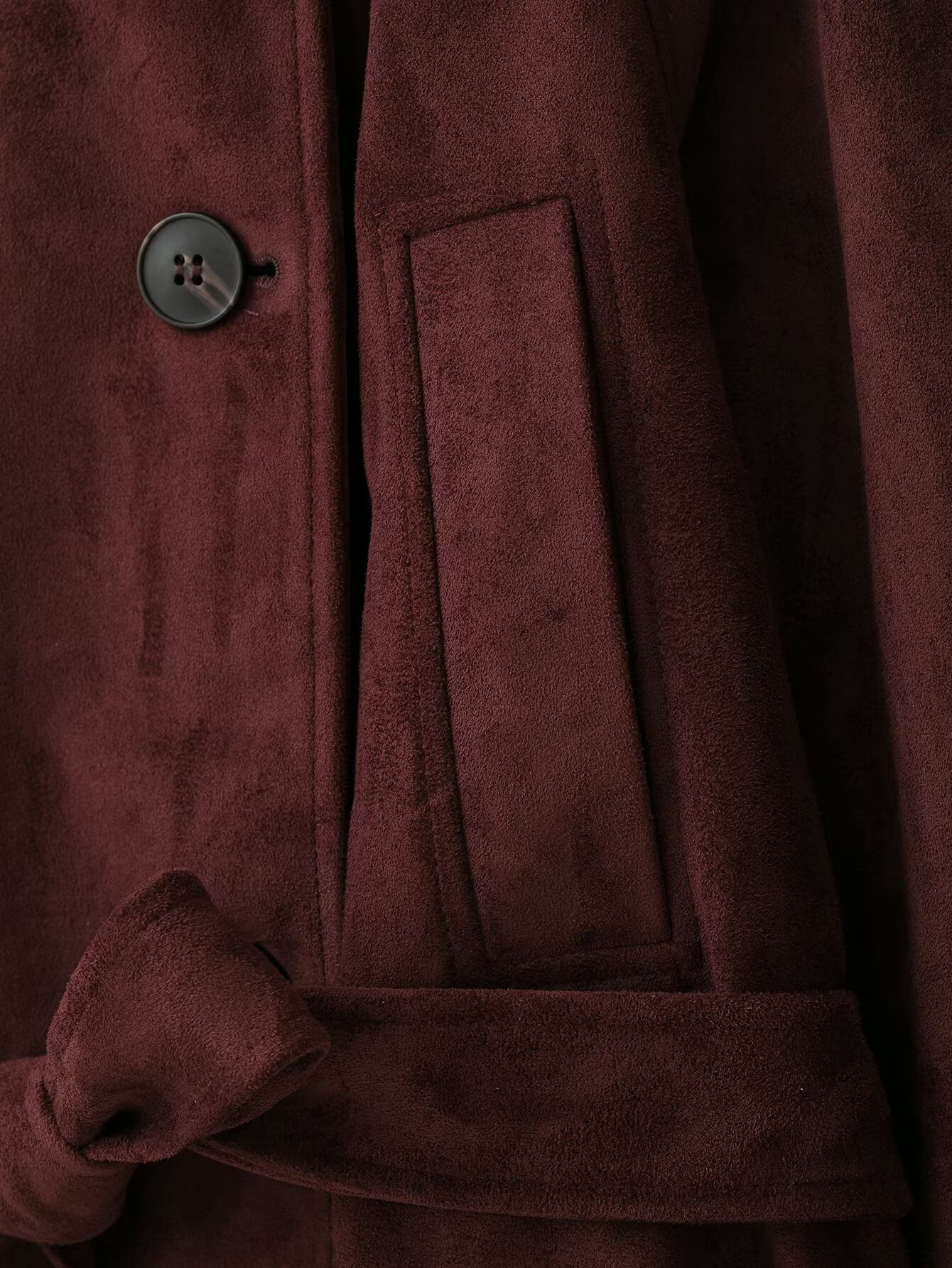 Belted Stand-Collar Jacket