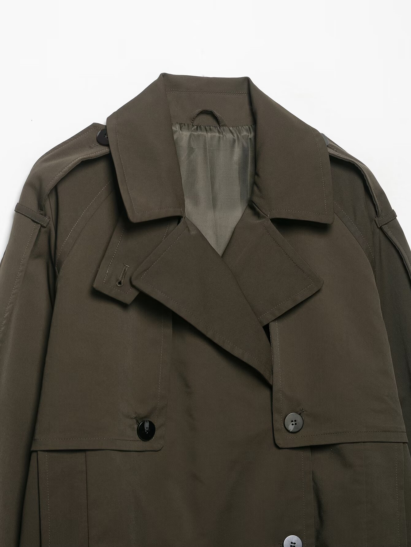 Cropped Double-Breasted Trench