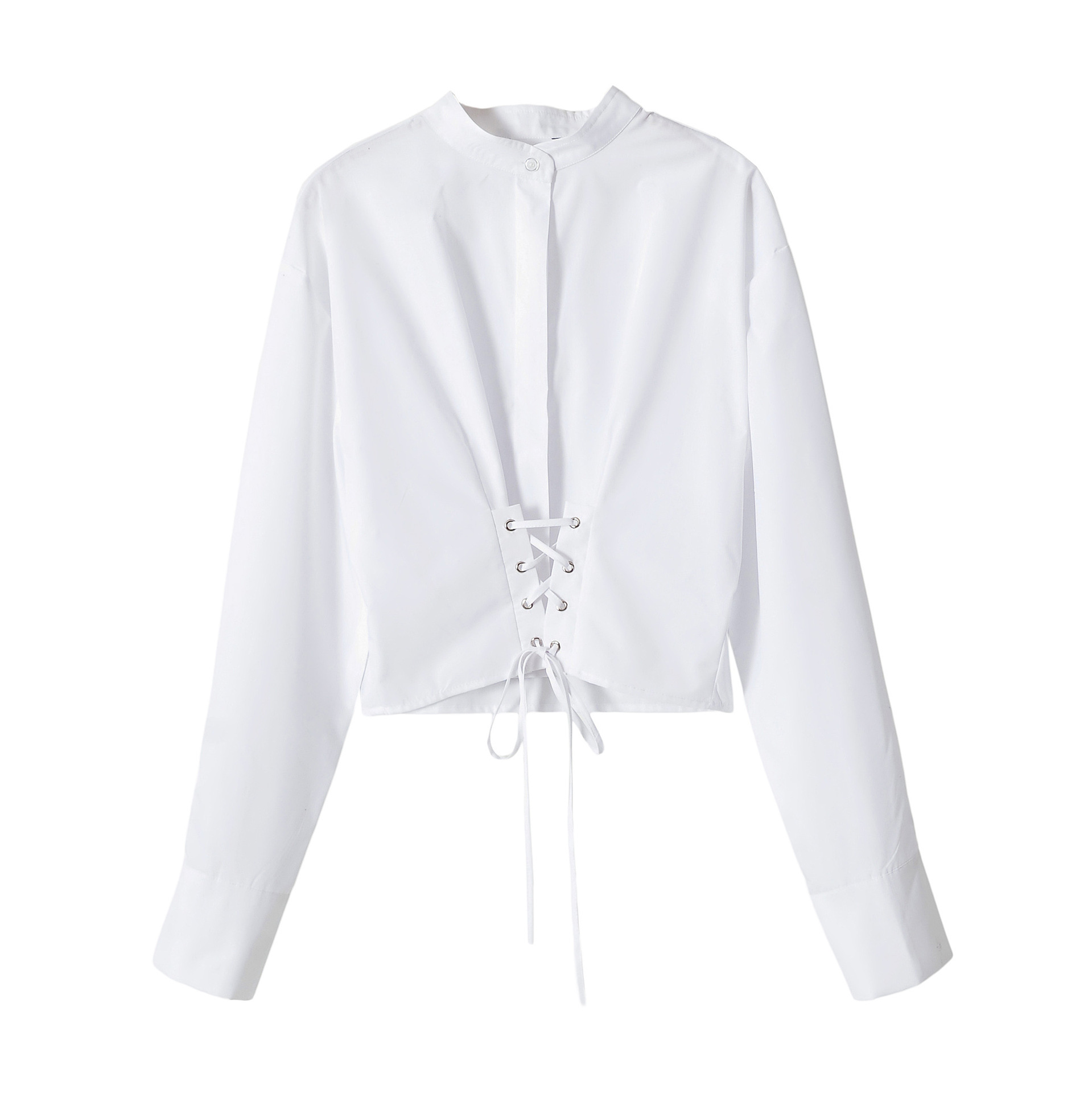 Long sleeved lace up shirt