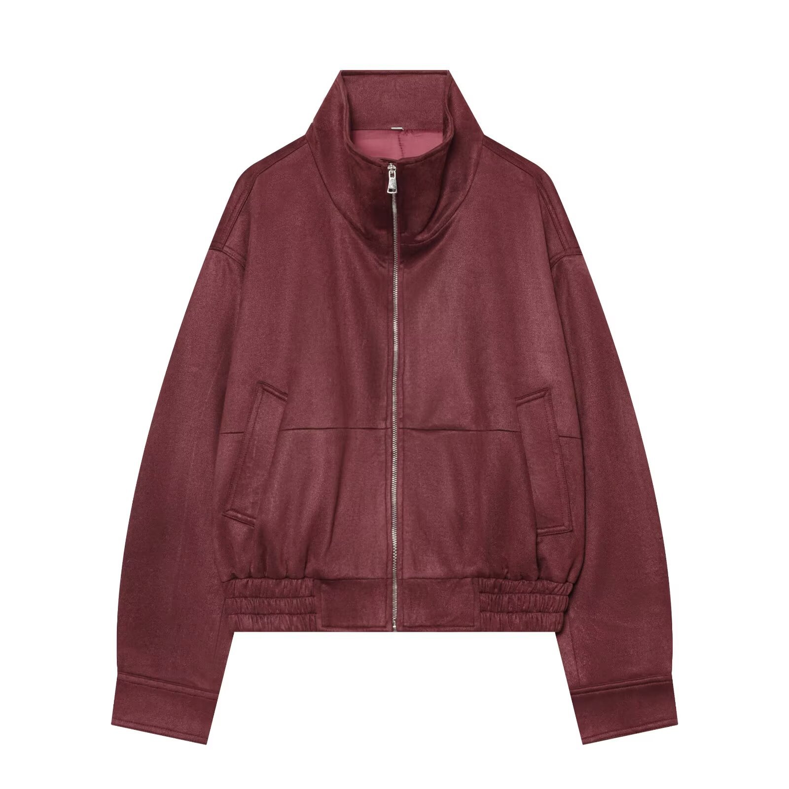 Suede texture suede pilot jacket