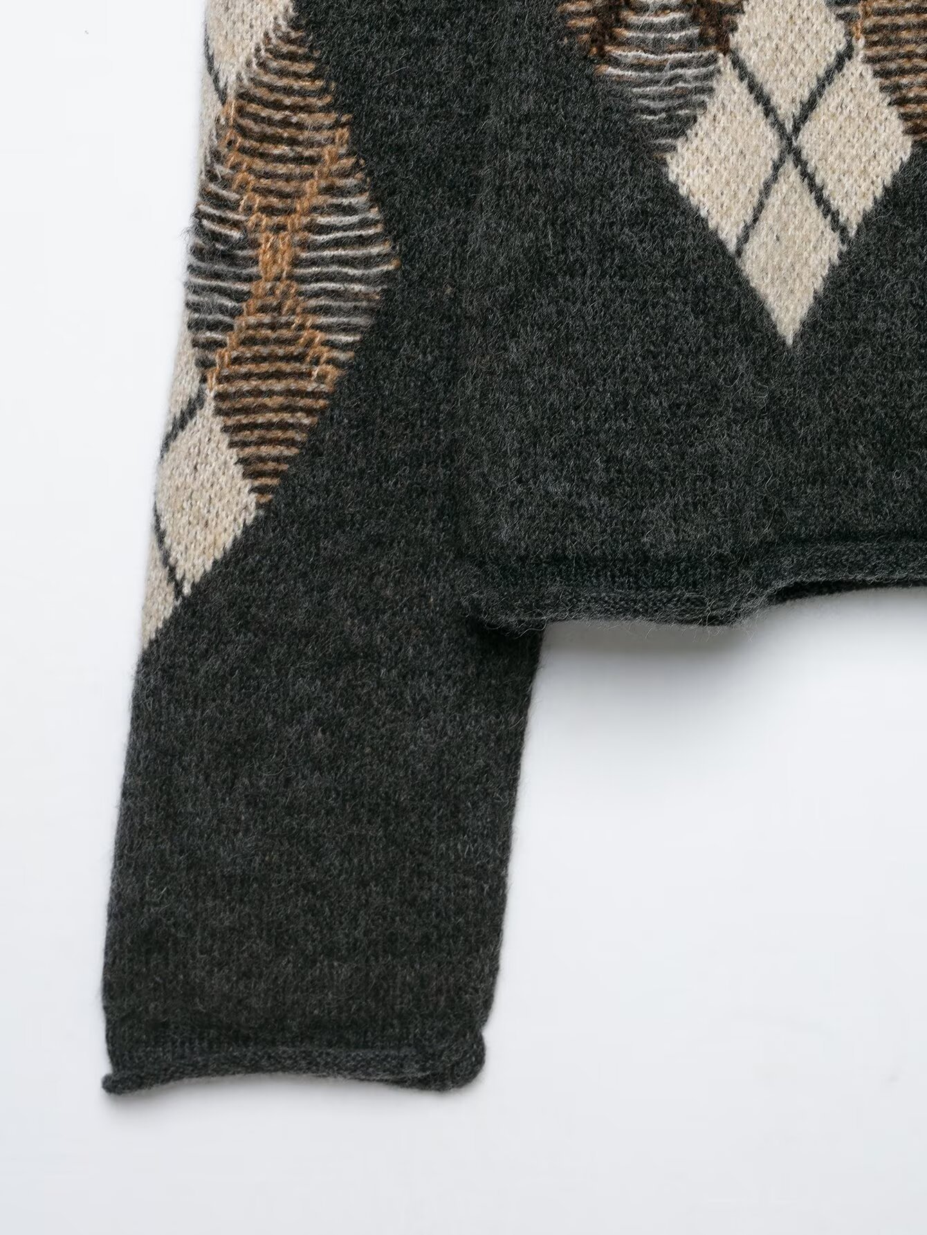 Argyle Knit Cardigan