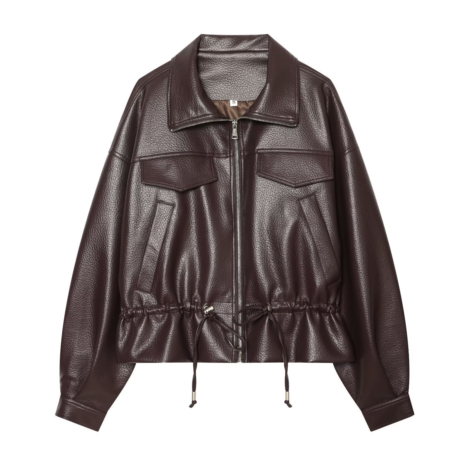 Drawstring loose jacket