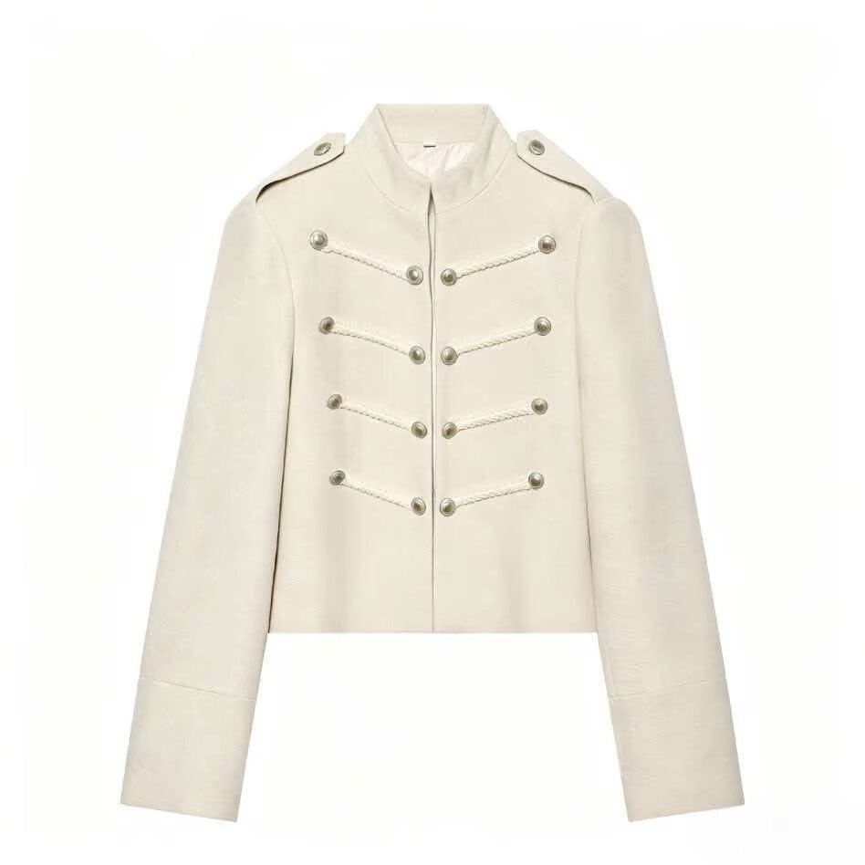 Textured Stand-Collar Jacket