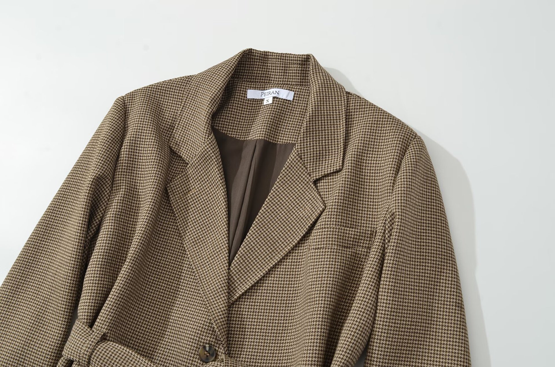 Tie-Waist Checked Jacket