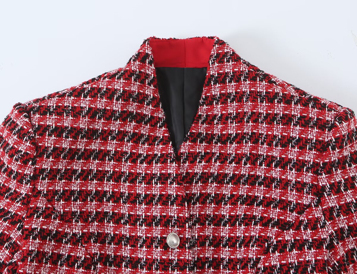 Checked Tailored Blazer