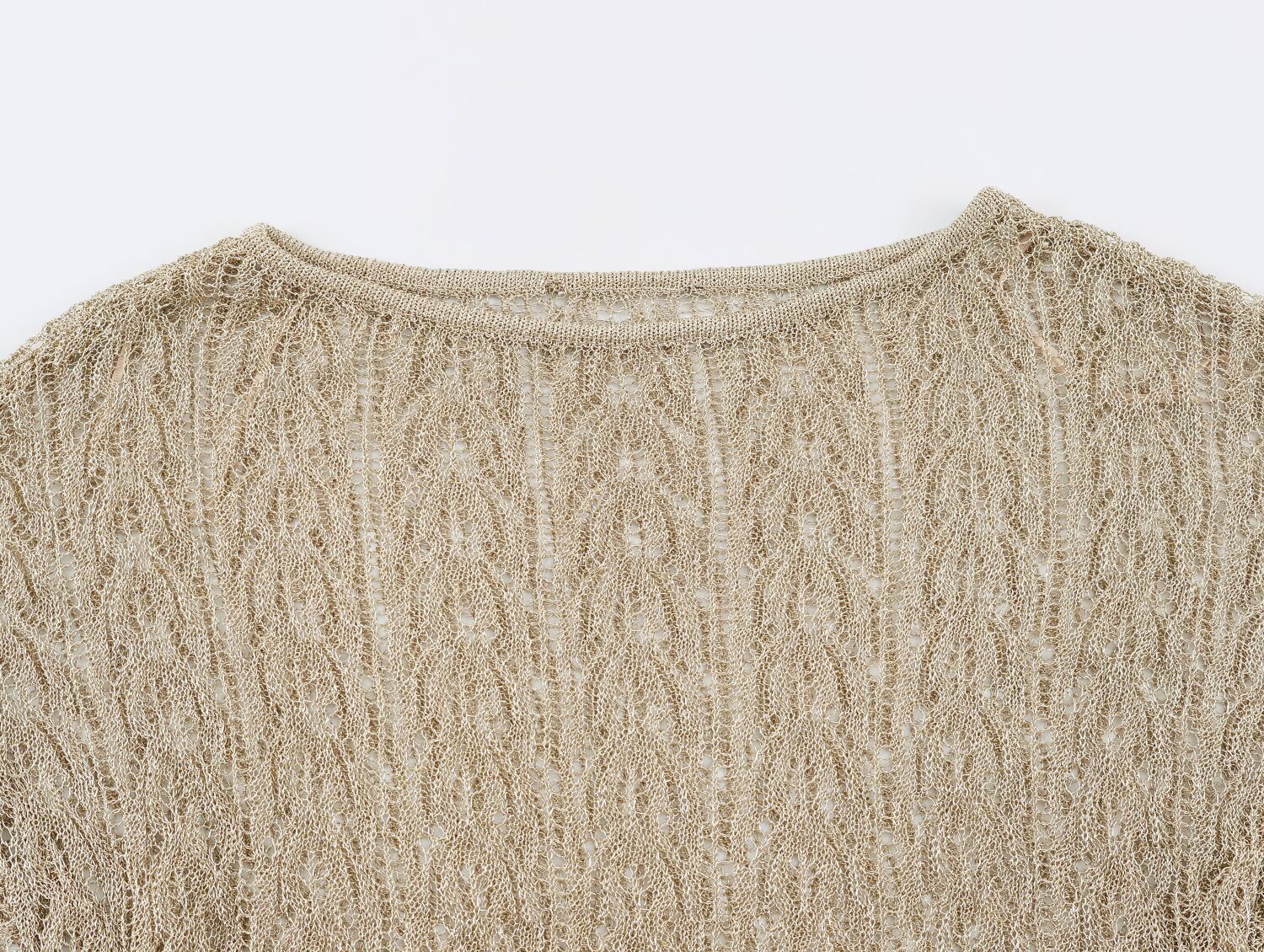 Fringed Tie-Waist Knit Top
