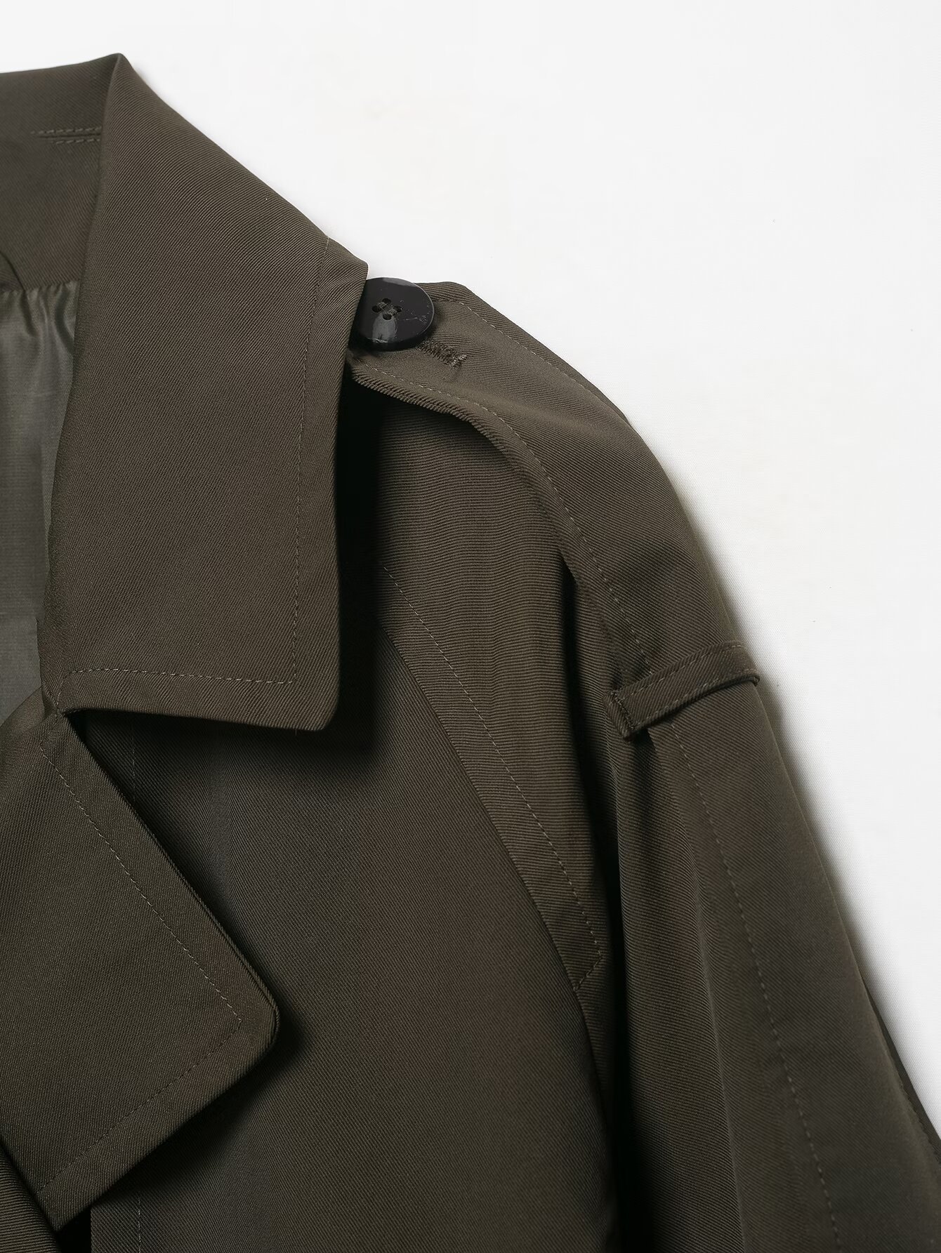 Cropped Double-Breasted Trench