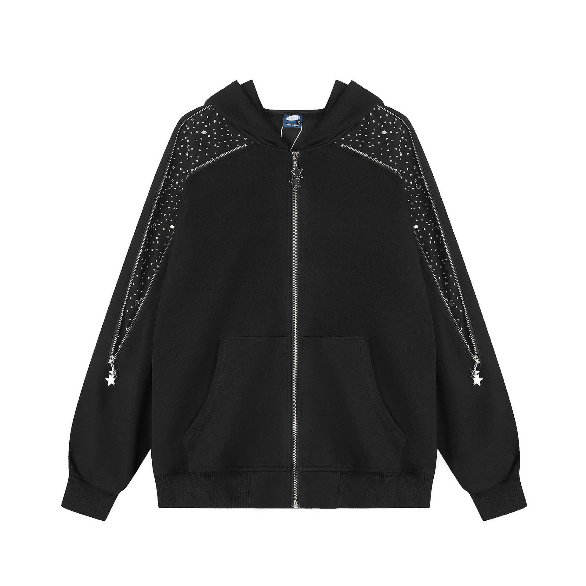 Retro casual versatile hoodie cardigan jacket