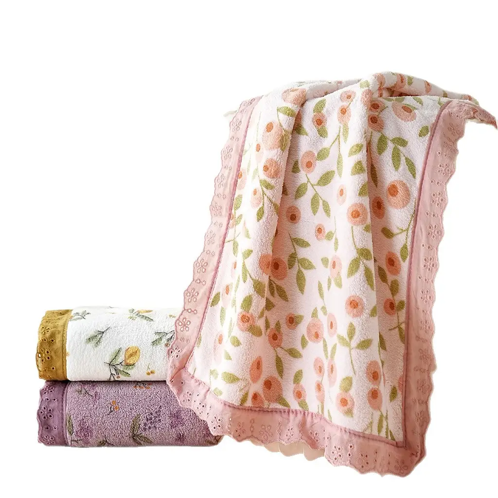 Toalla de baño con estampado floral, imagen 4
