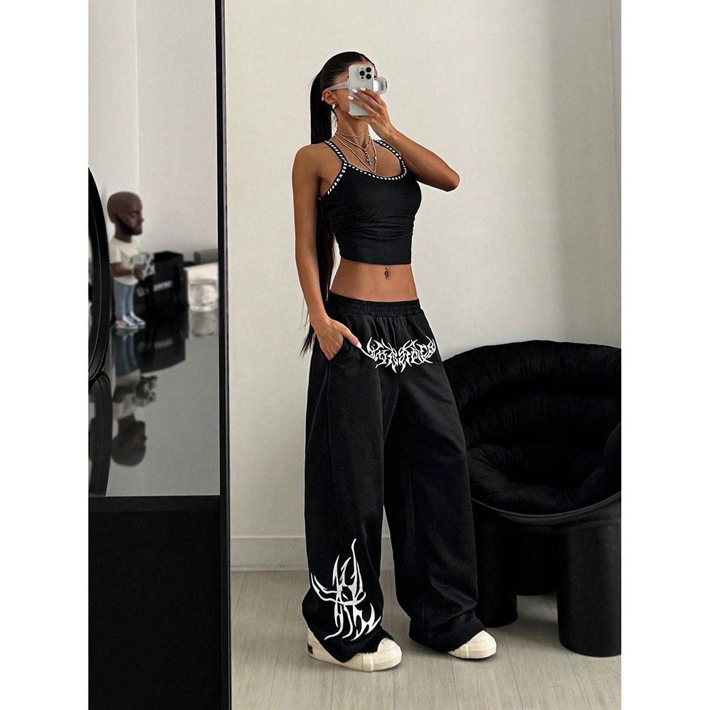 Hip Hop Street Dance Jazz Dance Casual Pants for Women, Loose Fit, Versatile, Retro Trendy Brand
