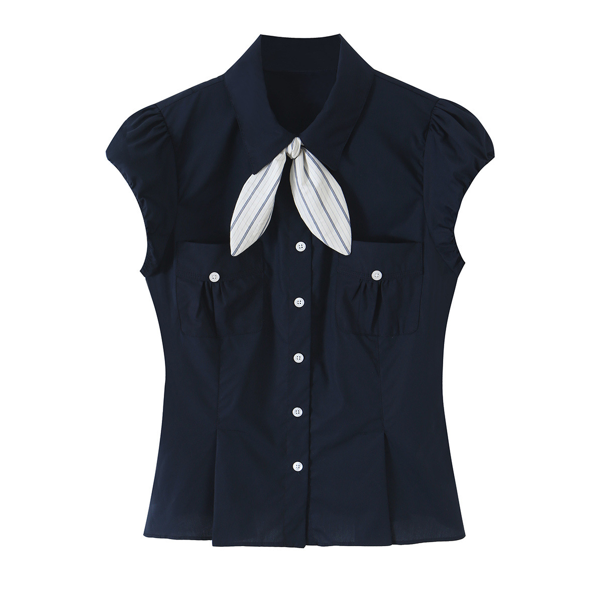 Bow-Detail Fitted Blouse