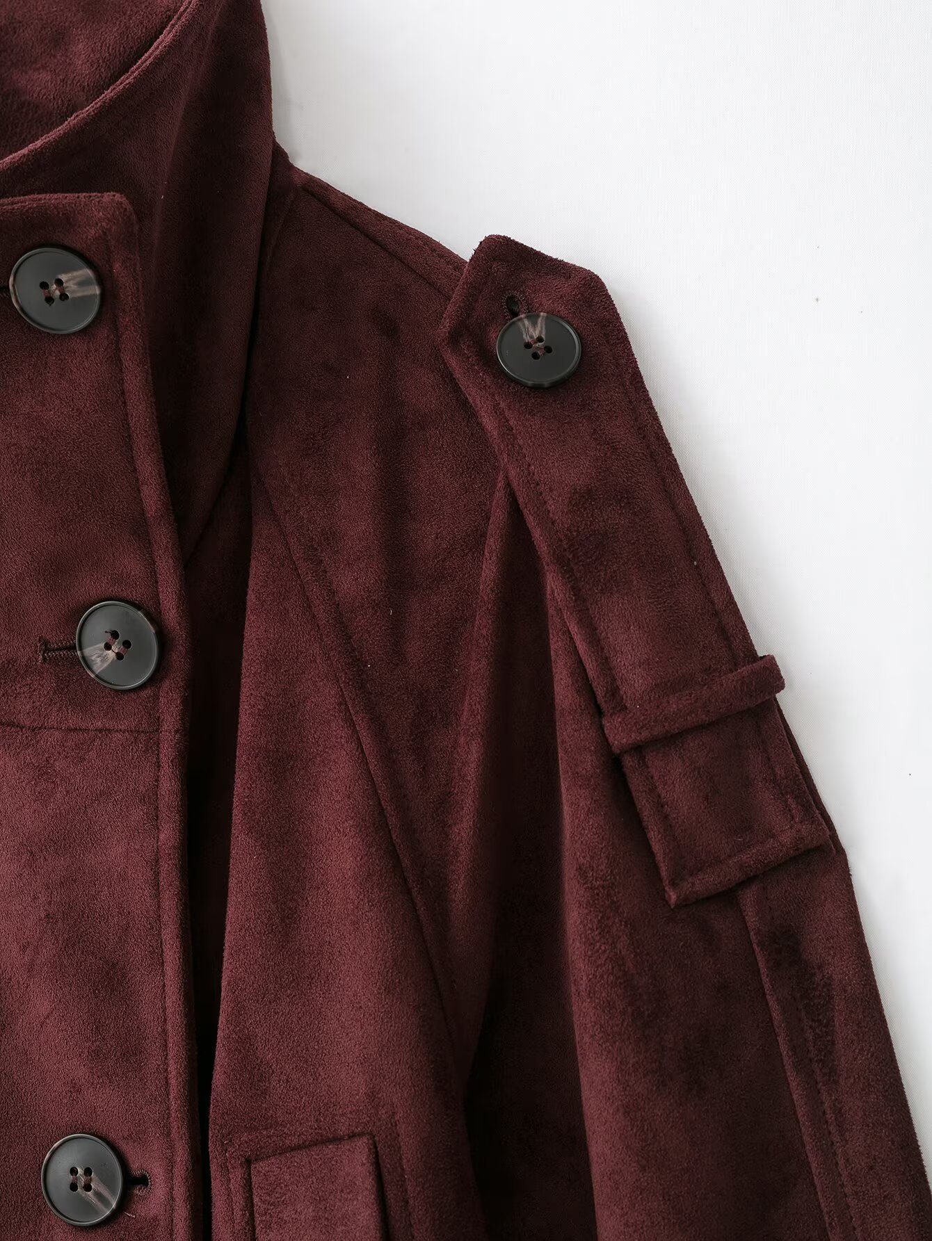 Belted Stand-Collar Jacket