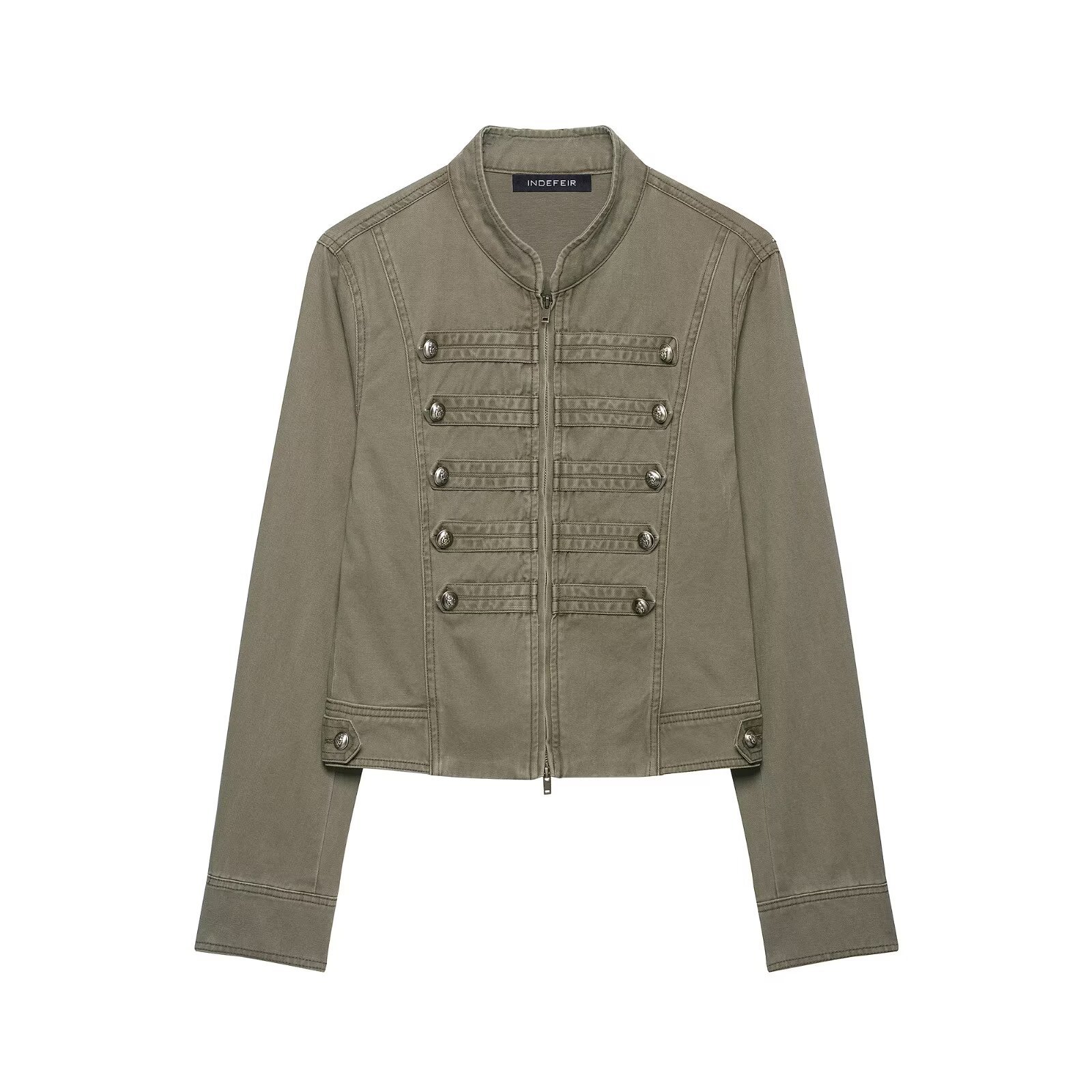 Stand up collar zipper jacket