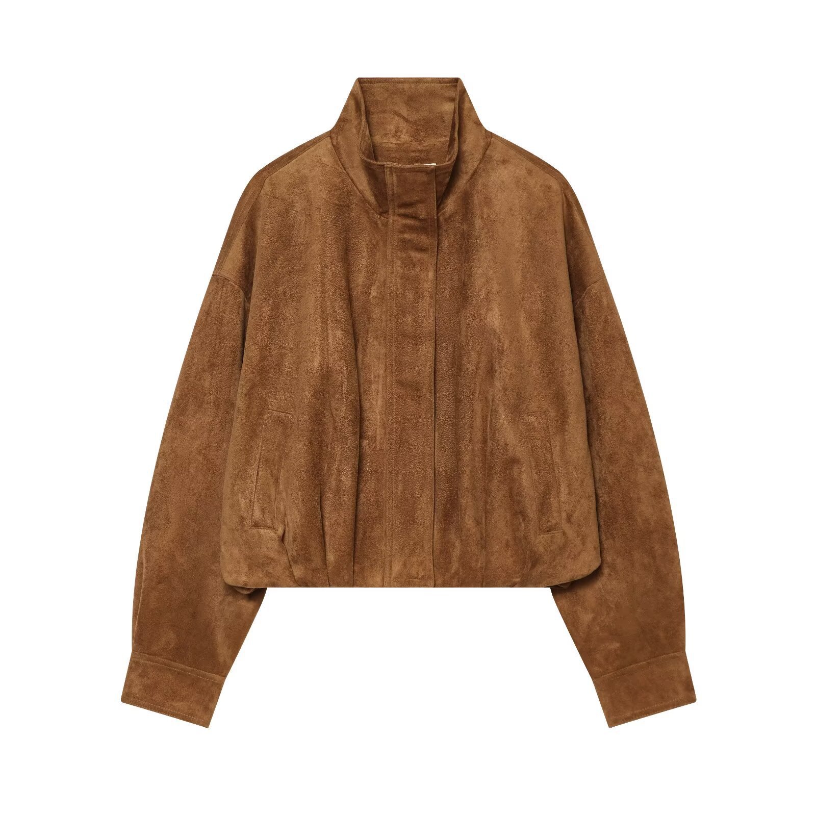 Stand up collar loose jacket