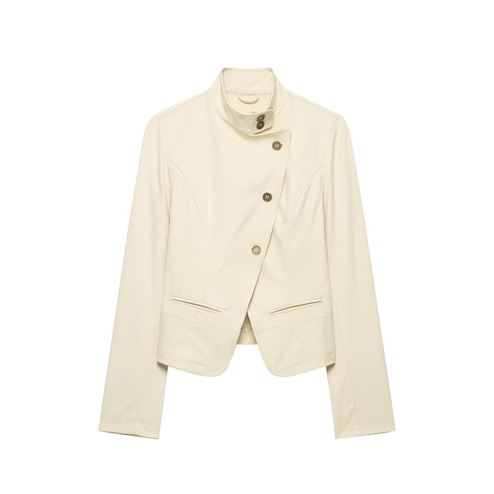 Asymmetric Button Jacket